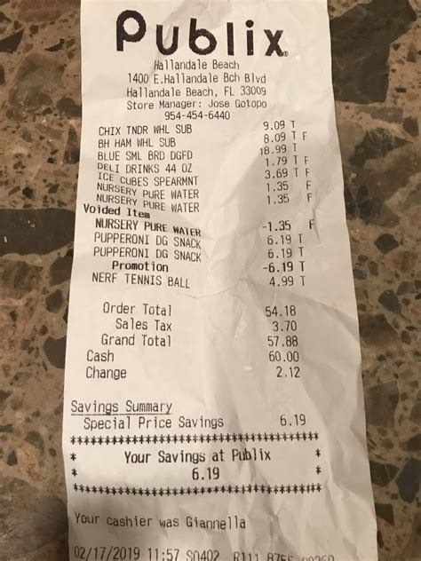 publix guarantee|publix receipt.